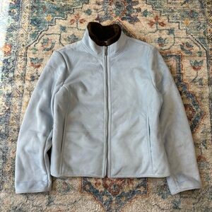 Vintage B.U.M Equipment Blue Suede Zip-up Jacket Medium